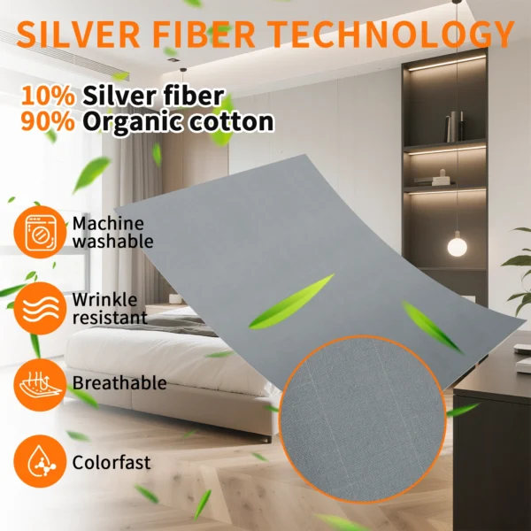 Natural Cotton Earthing Bed Sheet - Image 2