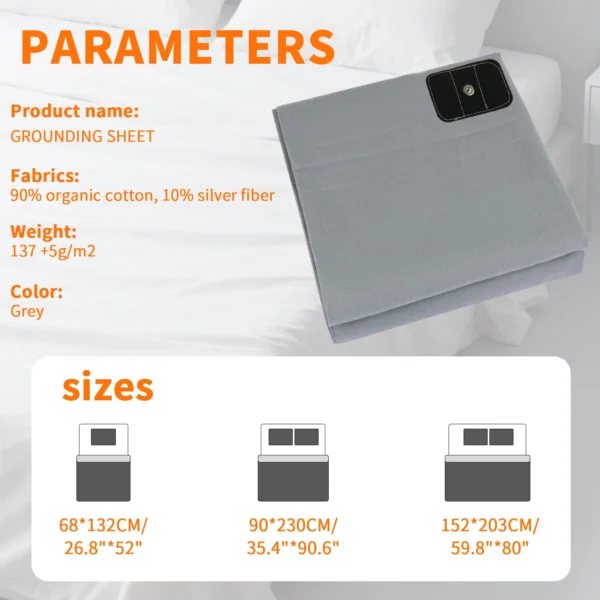 Natural Cotton Earthing Bed Sheet - Image 5